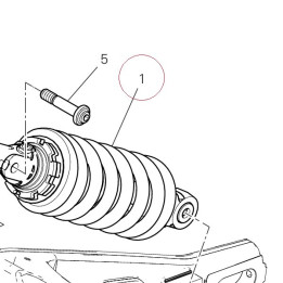 Rear shock absorber 36521622A
