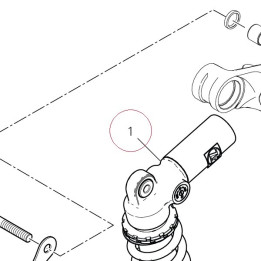 Rear shock absorber 36521684A