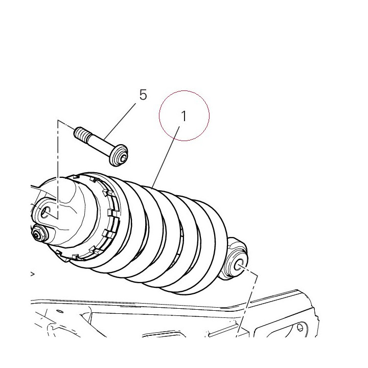 Shock absorber rear Ohlins 36521731A