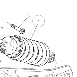 Shock absorber rear Ohlins 36521732A