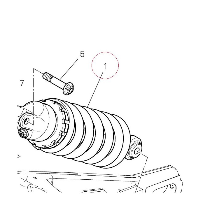 Shock absorber rear Ohlins 36521732A