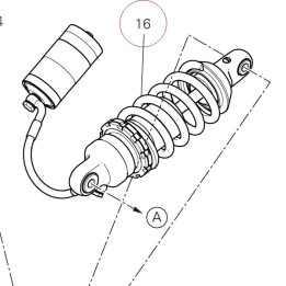 Rear shock absorber 36521743AB