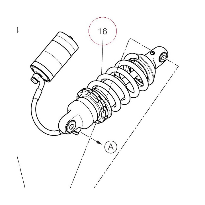 Rear shock absorber 36521743AB