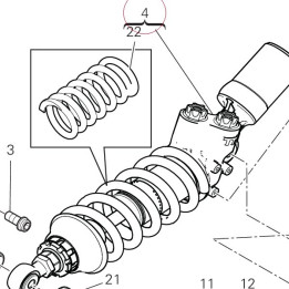 Shock absorber rear Ohlins 36521772A