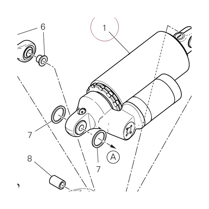 Rear shock absorber 36521794B