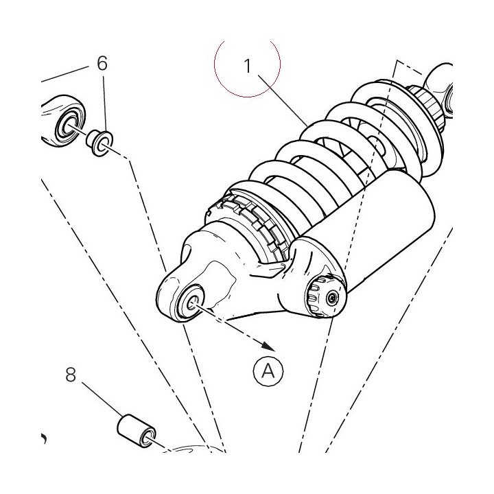 Rear shock absorber 36521803A
