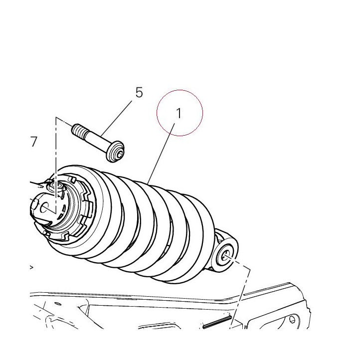 Rear shock absorber 36521931A
