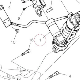 Rear shock absorber 36522833A