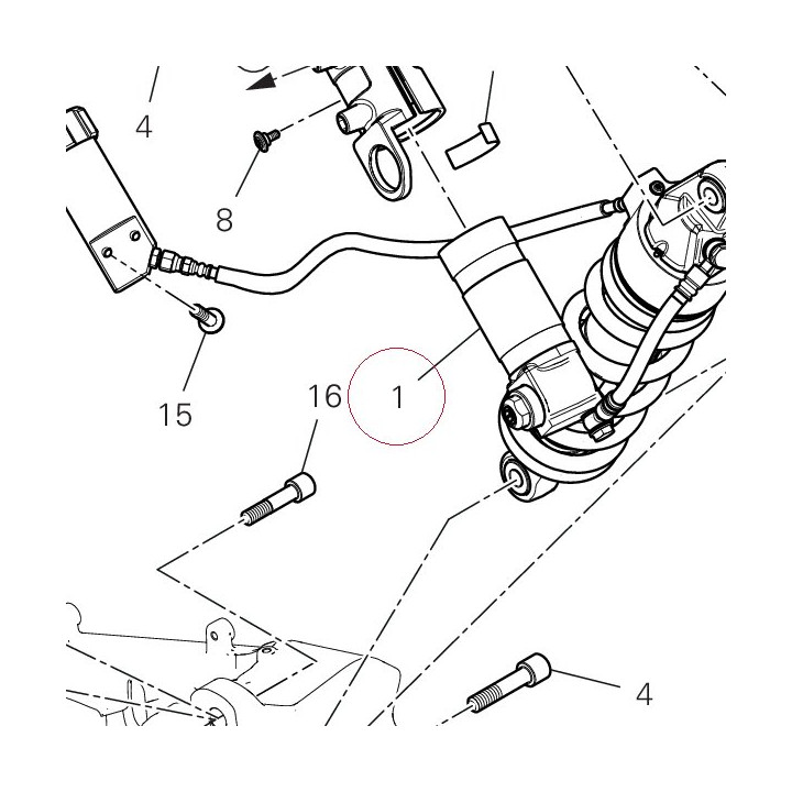 Rear shock absorber 36523071A