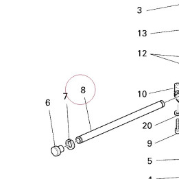 Axle, rear swing arm 36910041A