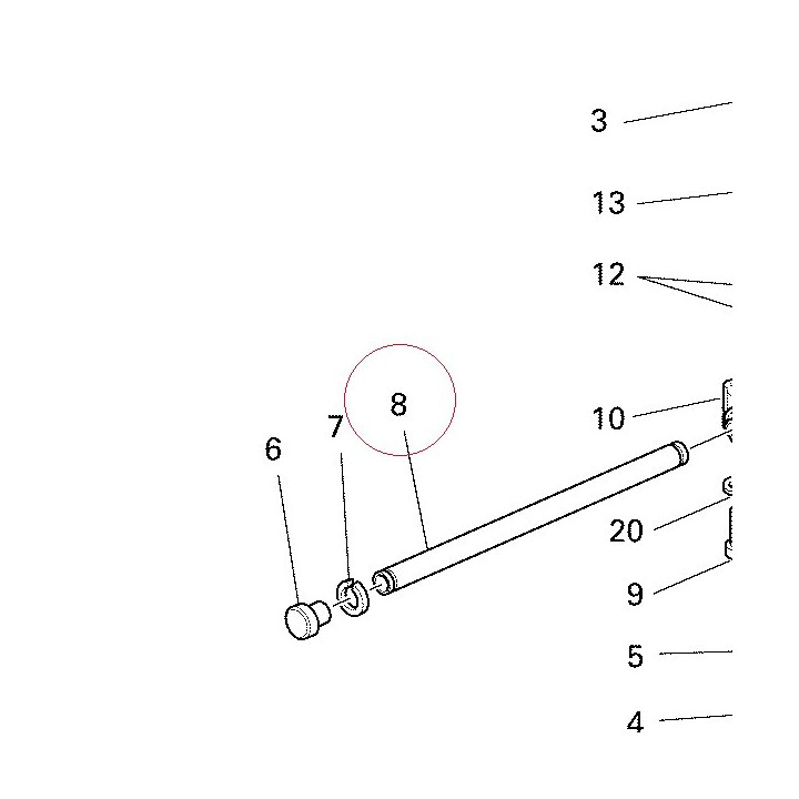Axle, rear swing arm 36911171A