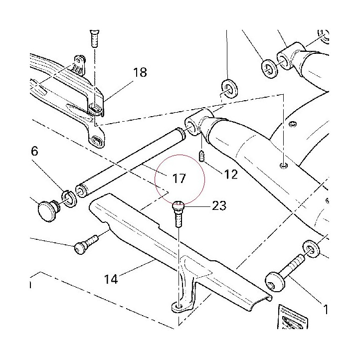 Axle, rear swing arm 36911172A