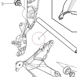 Axle, rear swing arm 36911241A