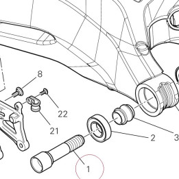 Swingarm pivot right 36911291AA