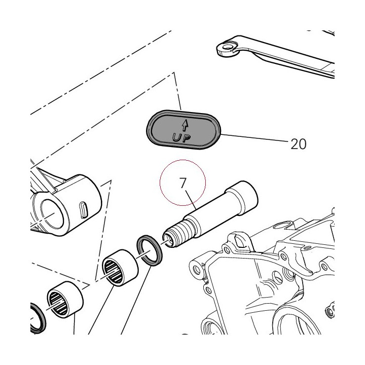 Swingarm pivot left 36911301AA