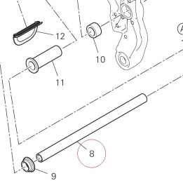 Axle, rear swing arm 36911341AA