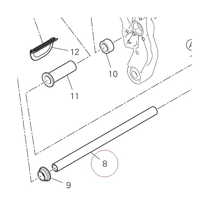 Axle, rear swing arm 36911341AA