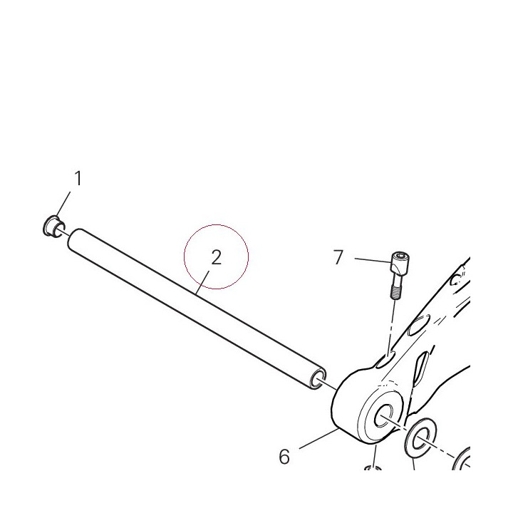 Axle, rear swing arm 36911361B