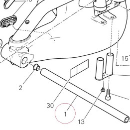 Axle, rear swing arm 36911391A