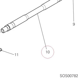 Axle, rear swing arm 36911411A
