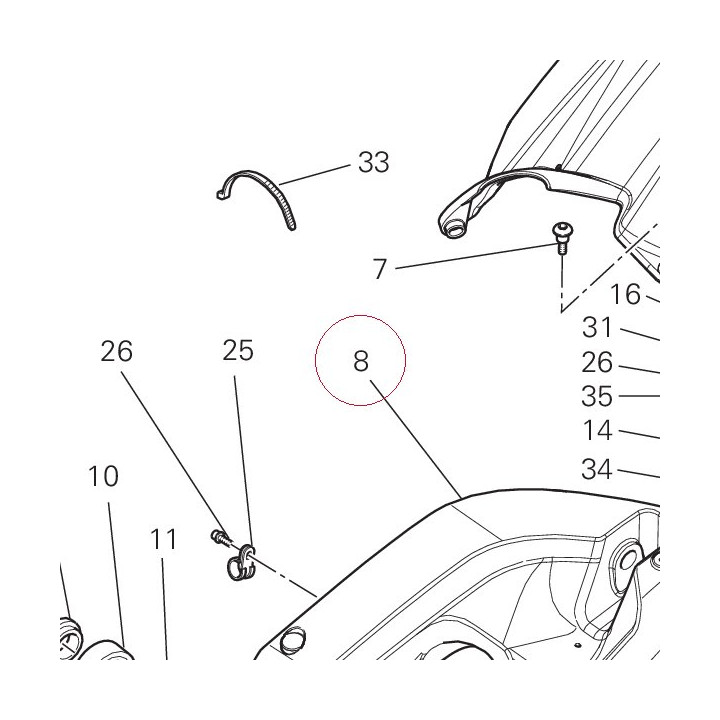 Rear swinging arm 37010902A