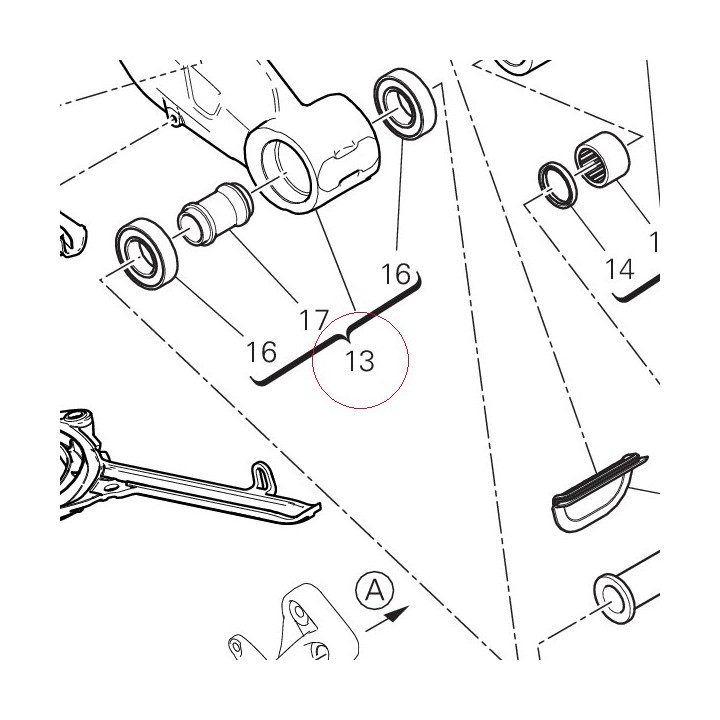 Complete swingarm 37020461AA
