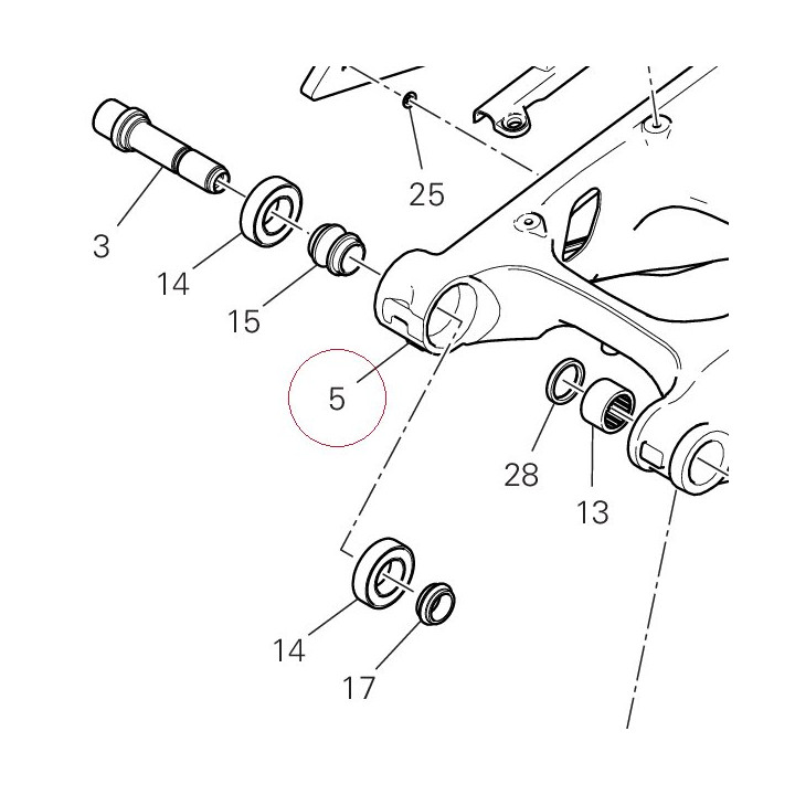 Rear swinging arm 37020501AA