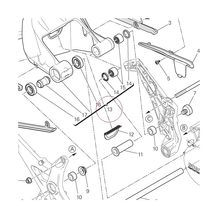 Complete swingarm 37021381CA