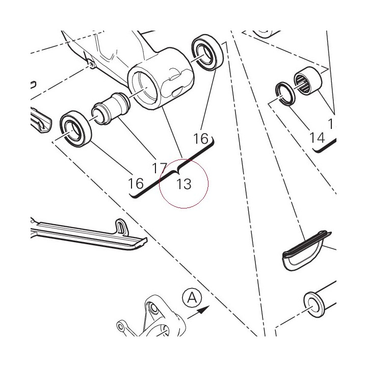 Complete swingarm 37021381CB