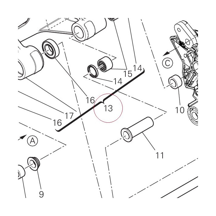 Complete swingarm 37021763AB