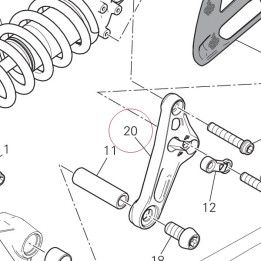 Rear rocker arm left 37211161BA