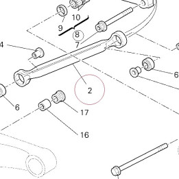 Rod, rear cushion lever 37220521A