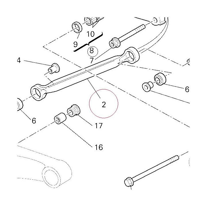 Rod, rear cushion lever 37220521A
