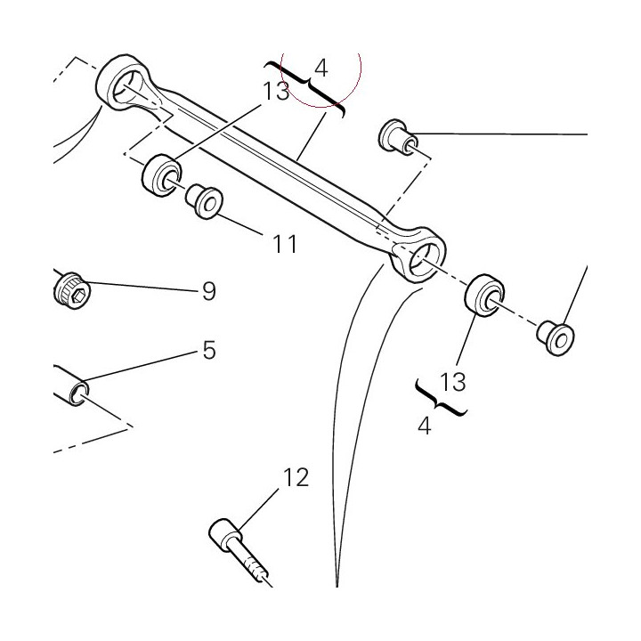 Rod, rear cushion lever 37220681A