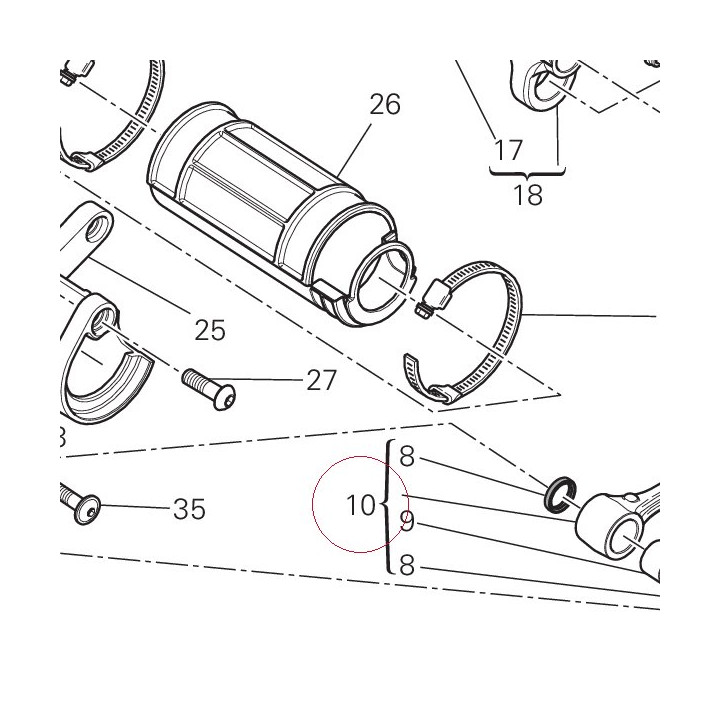 Rod, rear cushion, left 37221101C