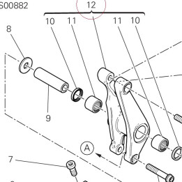 Lever set, rear cushion 37221862AA