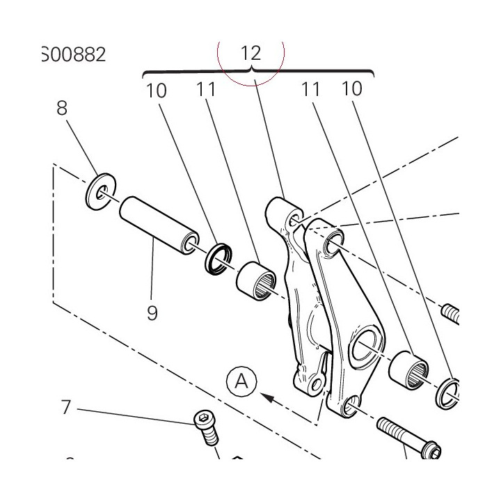 Lever set, rear cushion 37221862AA