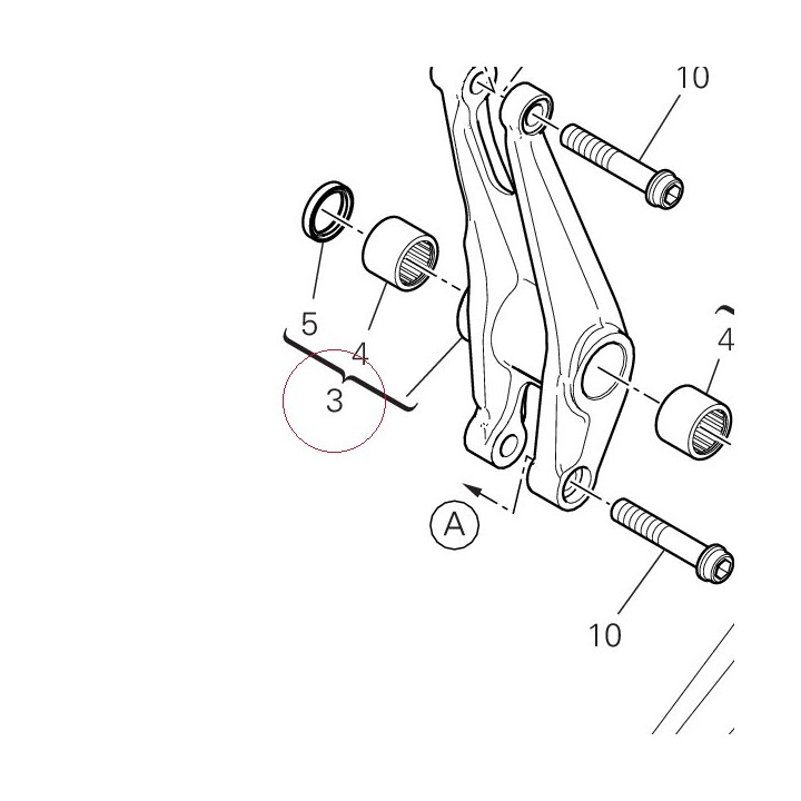 Lever set, rear cushion 37222032AA