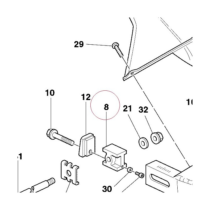 Sliding block 37310091B