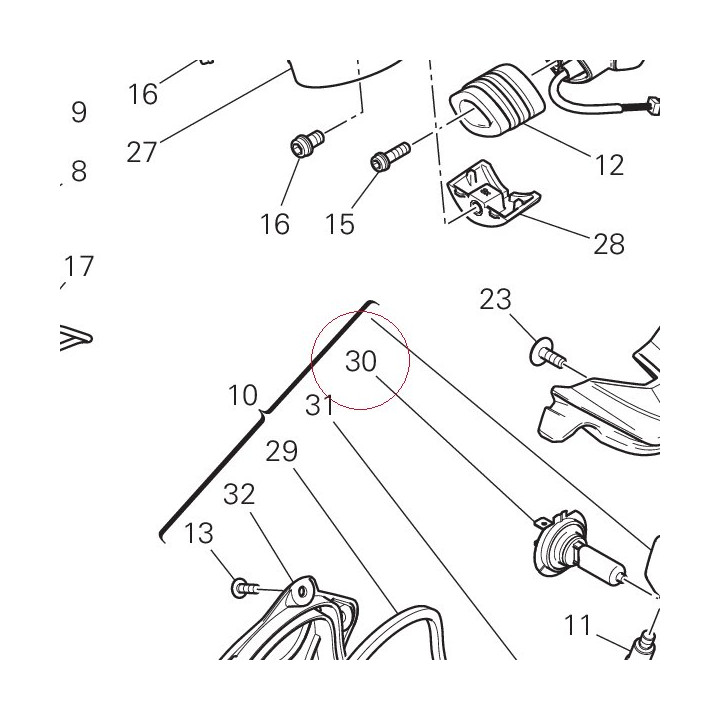 Bulb 12V, 55W 39040111A