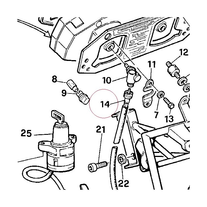 Speedometer cable 40310011A