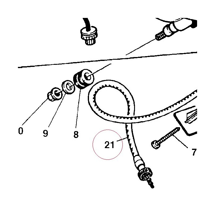 Speedometer cable 40310041A