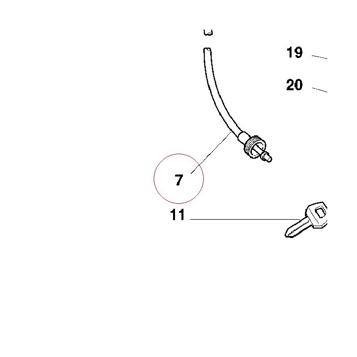 Speedometer cable 40310082A