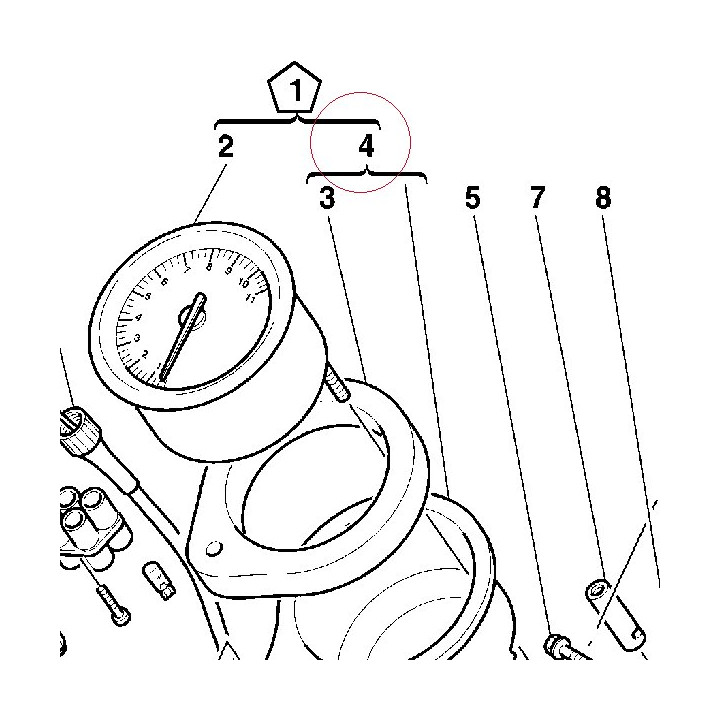 Revolution counter support 40740021A