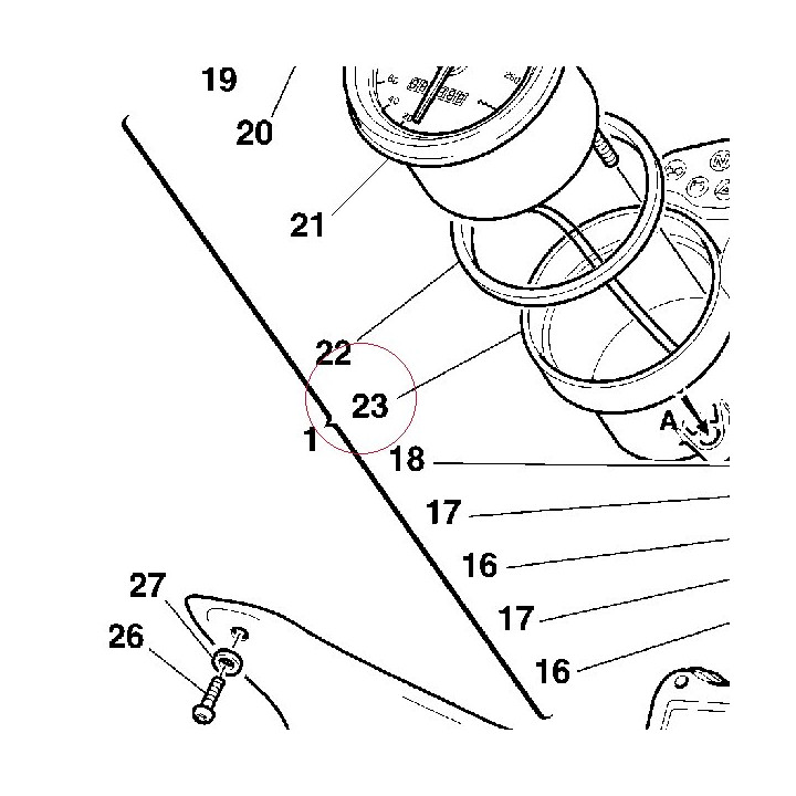 Speedometer holder 40740031A