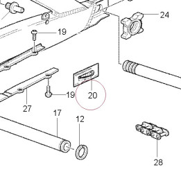 Sticker, adjusting chain 43311081F