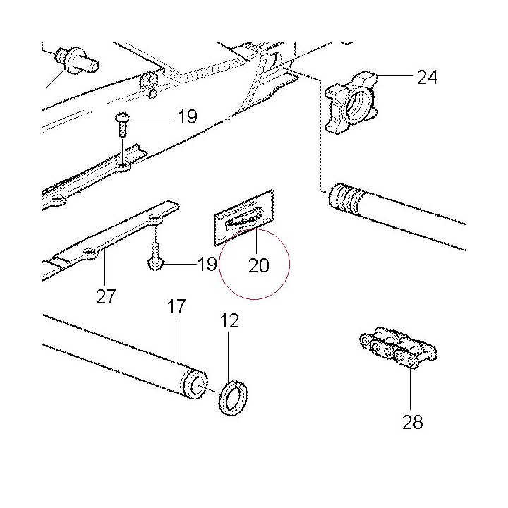 Sticker, adjusting chain 43311081F