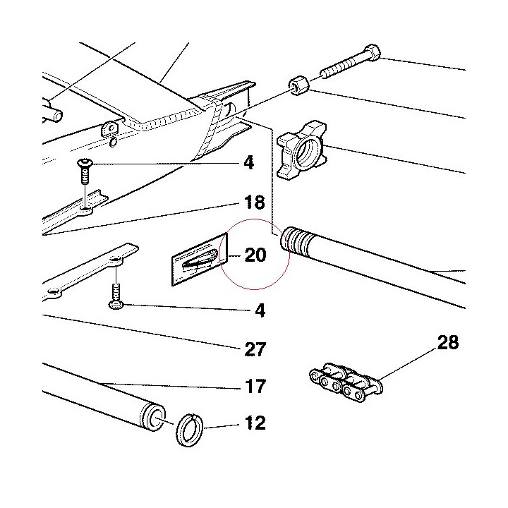 Sticker, adjusting chain 43311081H