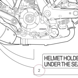 Label, helmet holder 43311701A