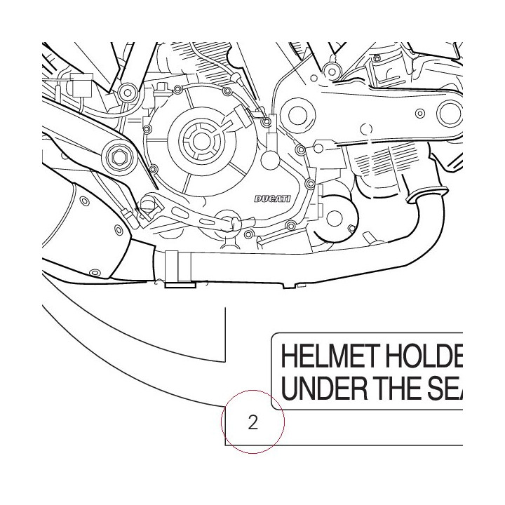 Label, helmet holder 43311701A